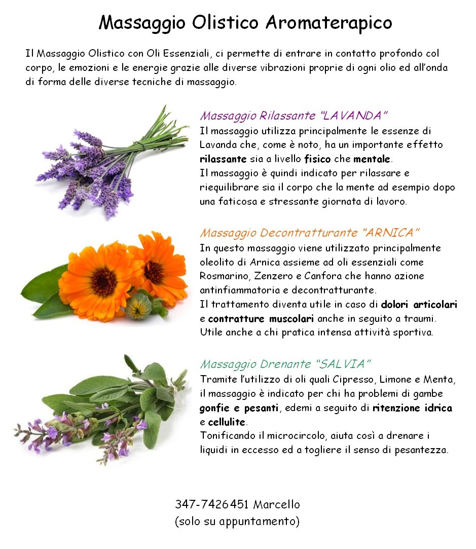Massaggio Olistico Aromaterapico
